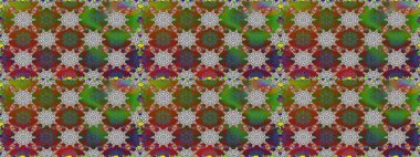 Bahar Tema Dikişsiz desen arka plan rengi. Düz çiçek öğeleri tasarım. Sorunsuz vintage. Raster şirin kumaş deseni.