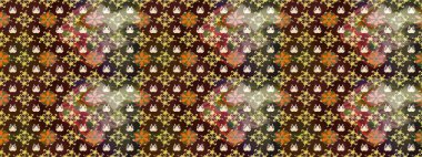 Renkli Bahar Teması eskiz kalıbı. Kahverengi renkli çiçekler. Çiçek desenli eskiz. Düz Çiçek Elementleri Tasarım Raster illüstrasyonu.