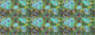 Modern gelişim yeşil raster arka plan duvar kâğıdı illüstrasyonu klasik çizgili, desenli desenli çiçekler, çiçekli süsler. Çiçekli el, pürüzsüz desen..