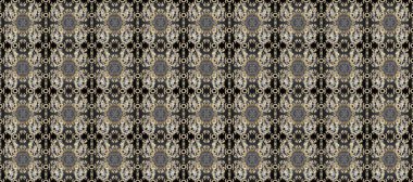 Gri, bej ve kahverengi renklerde, altın elementlerle klasik, pürüzsüz desen. Raster illüstrasyonu.