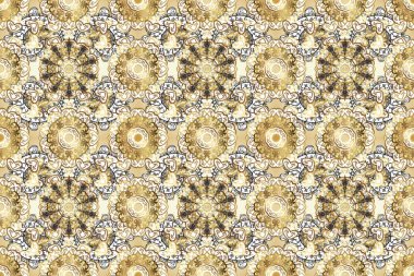Raster oryantal süs. Barok tarzında kusursuz bir doğulu süsü. Bej, nötr ve kahverengi, altın elementlerle altın desenli. Geleneksel klasik altın desen.