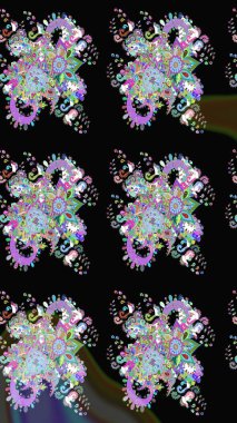 El çizimi Raster çizimi. Çizim çiçek deseni duvar kağıdı, web sitesi arka planı, ambalaj kağıdı, davetiye, broşür, afiş veya web sitesi için kullanılabilir. Karalama elementleri.