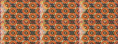 Kahverengi renklerde altın. Raster illüstrasyonu. Doğum günü kartı, davetiye ya da afiş için iyidir. Kusursuz ortaçağ çiçek deseni. Dekoratif simetri arabesk.