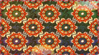 Kahverengi renklerde altın desenler ve altın elementler. Kusursuz klasik altın desen. Raster geleneksel oryantasyon süsü.