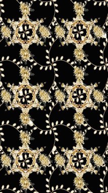 Çiçekli karalama şeklinde Raster çiçek deseni. Raster illüstrasyonu. Nazikçe, yaz çiçekleri siyah renklerde.