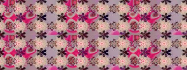 Çiçekli karalama şeklinde Raster çiçek deseni. Yumuşak, bahar çiçekli arka plan. Tarafsız renklerde çiçekler.