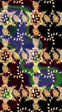 Raster illüstrasyonu. Düz Çiçek Elementleri Tasarımı. Siyah renkte zarif çiçek buketi suluboya. Renkli Bahar Teması çizim şablonu.