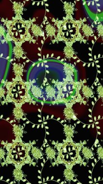 Renkli Bahar Teması eskiz kalıbı. Düz Çiçek Elementleri Tasarımı. Siyah renkli çiçekler. Sevimli çiçek raster deseni.