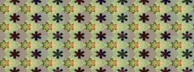 Tarafsız renklerde çiçekler. Raster Illustrasyon 'daki Çiçek Deseni' nin son moda çizimi. Renkli Yaz Temalı eskiz kalıbı. Düz Çiçek Elementleri Tasarımı.