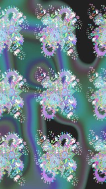 Nazik romantik baskı. Bahar mevsimi. Tatil havası. Raster güzel bir çiçek deseni çiziyor..