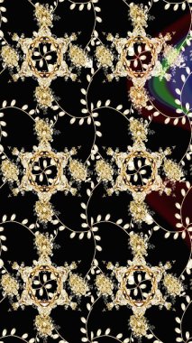 Tomurcukları çiçek olan sevimli bir çiçek deseni. Eski usul. Kumaş, tekstil, duvar kağıdı baskısı için. Raster illüstrasyonu. Raster. Taslak arkaplan.