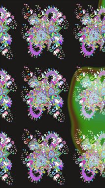 Güzel kumaş deseni. Raster illüstrasyonu. Bahar çiçekli güzel bir çiçek deseni..