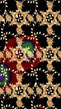 Raster. Renkli Bahar Teması eskiz kalıbı. Düz Çiçek Elementleri Tasarımı.