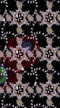 Arkaplan dokusu, duvar kağıdı, çiçek temalı siyah renkler. Soyut etnik raster çizim kalıbı. Kabile sanatı boho baskısı, klasik çiçek arkaplanı.