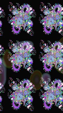 Çiçekler suluboya eskiz deseni. Raster Stili kumaş deseni.