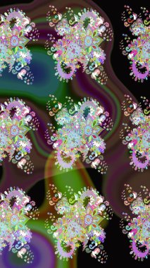 Süslü zentangle çizim dokusu, soyut çiçeklerle süslenmiş. Çiçek deseni duvar kağıdı, desen dolguları ve web sayfası arka planı için kullanılabilir. Şekillendirilmiş çiçekli çizim deseni.