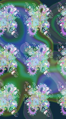 Moda baskısı. Dekorasyon ve tasarım için güzel bir desen. Suluboya desenli çiçek deseni. Ton halinde. Çiçeğin suluboya çizimlerinin zarif deseni.