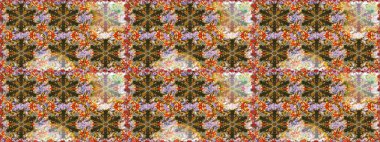 Kahverengi renklerde altın desenler ve altın elementler. Raster geleneksel oryantasyon süsü. Kusursuz klasik altın desen.