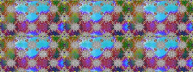 Düz Çiçek Elementleri Tasarımı. Sevimli çiçek raster deseni. Renkli Yaz Temalı Kusursuz Arkaplan. Gri renkli çiçekler.