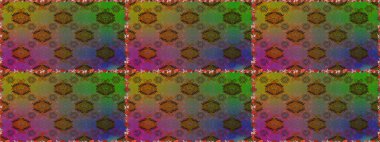 Raster Floral Illustration, Asyalı tekstil. Kahverengi renklerde etnik çiçeklerle kusursuz bir desen..