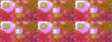 Moda baskıları için zarif bir şablon. Çiçekli bahar çiçekleri. Küçük çiçekte güzel bir desen. Küçük renkli çiçekler. Motley illüstrasyonu.