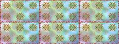 Raster illüstrasyonu. Tarafsız renklerde çiçekler. Kusursuz çiçek deseni duvar kağıdı için kullanılabilir.