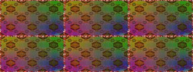 Raster Floral Illustration, Asyalı tekstil. Kahverengi renklerde etnik çiçeklerle kusursuz bir desen..