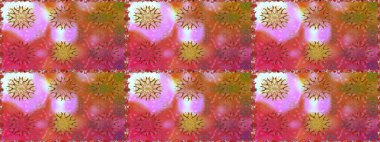 Moda baskıları için zarif bir şablon. Çiçekli bahar çiçekleri. Küçük çiçekte güzel bir desen. Küçük renkli çiçekler. Motley illüstrasyonu.