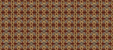 Kahverengi, bej ve nötr renkler altın elemanları ile Dikişsiz vintage desen. Noel, kar tanesi, yeni yıl 2019.