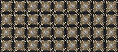 Doğulu stili altın desenleri gri, kahverengi ve bej renklerinde altın elementlerle donatır. Raster altın desen. Kusursuz kıvırcık saçlar..