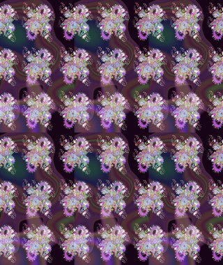 Vadinin çiçekleri kahverengi renklerde. Eskiz arkaplan modeli. Suluboya, elle çizilmiş. Raster - stok.