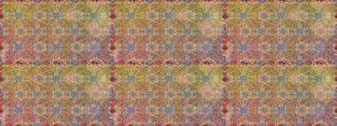 Bej üzerine bej. Retro tekstil tasarım koleksiyonu. 1950-1960 motifleri. Çiçekli ipek eşarp. El çizimi çiçek elementleriyle soyut, dikişsiz raster deseni..