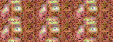 Turuncu renkli çiçekler. Renkli Yaz Temalı Kusursuz Arkaplan. Düz Çiçek Elementleri Tasarımı. Raster illüstrasyonunda trendsiz çiçek deseni.