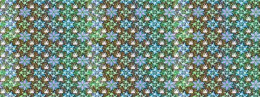 Çiçek tasarımı için inanılmaz bir kolaj cenneti tarzı. Çiçekli zambakların eskiz geçmişi. Parlak çiçekli kolaj çiçekleri yeşil ve nötr.