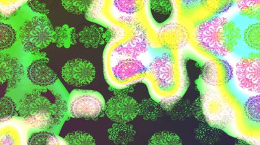 Küçük çiçekte güzel bir çiçek deseni var. Çiçekli çiçek deseni, suluboya. Raster deseni.