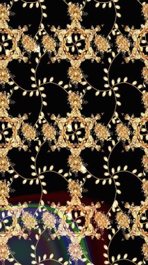 Çizim çiçek deseni duvar kâğıdı olarak kullanılabilir. Siyah renkli çiçekler. Raster illüstrasyonu.