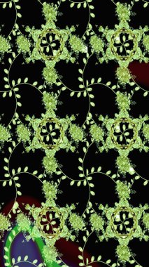 Çiçek desenli eskiz. Gömlek baskısı için çiçek boyası. Siyah renkte çiçekler.