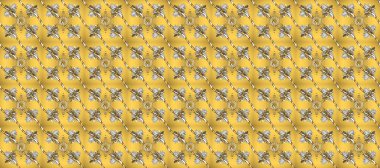 Antika altın tekrarlanabilir duvar kağıdı. Damask arkaplanı tekerrür ediyor. Barok tarzında altın çiçek süsü. Sarı, kahverengi ve bej renklerde altın element.