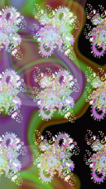 Zarif, parlak ve nötr çiçek desenli tasarım. Sabıka fotoğraflarında, bebek kıyafetlerinde, duvar kâğıtlarında, paket kutularında falan kullanılabilir. Raster..