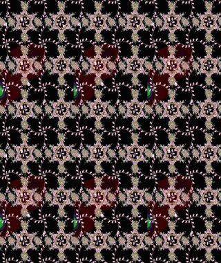 Tekstil, kumaş, kapaklar, duvar kağıtları, baskı, naylon, koleksiyon defteri, örgü, dekupaj için güzel bir eskiz. Küçük siyah çiçeklerle oldukça eski bir besin torbası deseni.