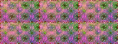 Renkli Bahar Temalı Kusursuz Arkaplan. Yeşil renkli çiçekler. Düz Çiçek Elementleri Tasarımı. Çiçekli, suluboya desenli kusursuz çiçek deseni. Raster illüstrasyonu.