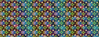 Gömlek, arka plan modelini çiz. Tropik çiçekler. Mavi ve yeşil renkte çiçekler.