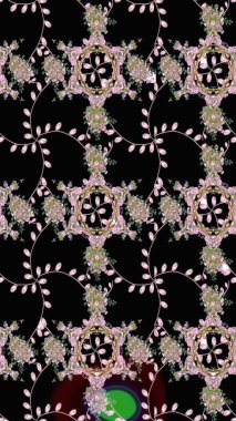 Çiçekli tebrik kartı. Doğum günü kartı ya da düğün davetiyesi. Çiçek arkaplan. Siyah renklerde. Raster illüstrasyonu. Suluboya çiçek buketi.