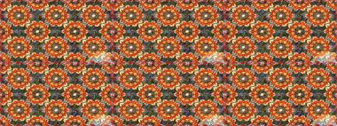 Damask pürüzsüz yineleme kalıbı. Kahverengi renklerde altın element. Antika altın tekrarlanabilir duvar kağıdı. Barok tarzında altın çiçekli süs..