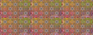 Renkli Bahar Temalı Kusursuz Arkaplan. Raster kusursuz. Güzel kumaş deseni. Düz Çiçek Elementleri Tasarımı. Çiçek deseni.