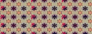 Çiçek deseni. Renkli Bahar Teması eskiz kalıbı. Raster güzel kumaş deseni çiziyor. Düz Çiçek Elementleri Tasarımı.