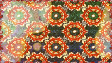 Turuncu renklerde altın element. Antika altın tekrarlanabilir duvar kağıdı. Barok tarzında altın çiçek süsü. Damask arkaplanı tekrarlayan kusursuz desen.