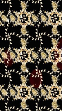 Eskiz Vintage Çiçek Deseni. Raster Kalça dokusu deseni.