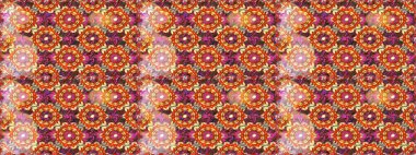 Kahverengi renkte desen. Raster Golden Mehndi kusursuz desen. Kına dövmeli süs çiçekleri, altın çıkartmalar, mehndi ve yoga tasarımı, kartlar ve parmak izleri..