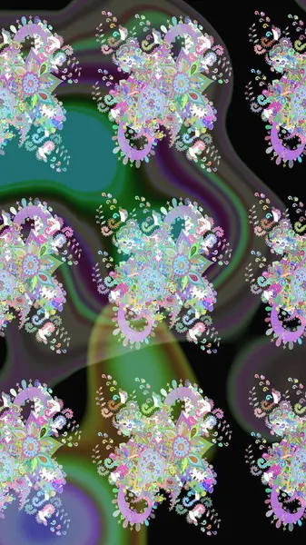 Raster illüstrasyonu. Renkli Bahar Teması eskiz kalıbı. Düz Çiçek Elementleri Tasarımı. Taslak desenli, modaya uygun kumaş deseni. Şirin çiçek elementleri..